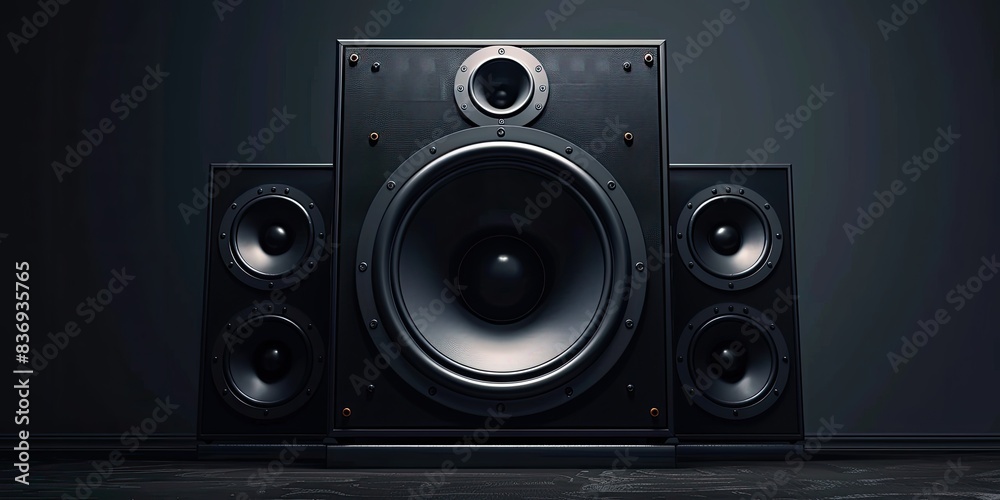 High-Quality Speaker in Dark Setting High-Quality Speaker in Dark Setting