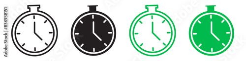 Clock icon illustrating time management and scheduling, ideal for business planners, productivity tools, and timekeeping devices