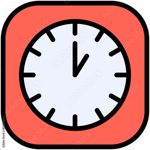 one hours filled line icon