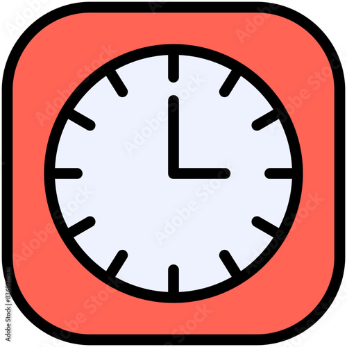 three hours filled line icon