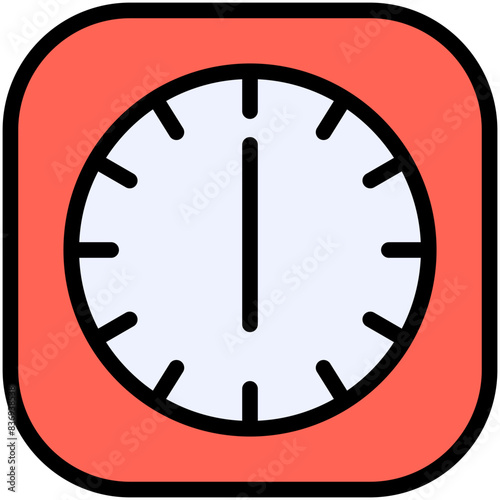 six hours filled line icon