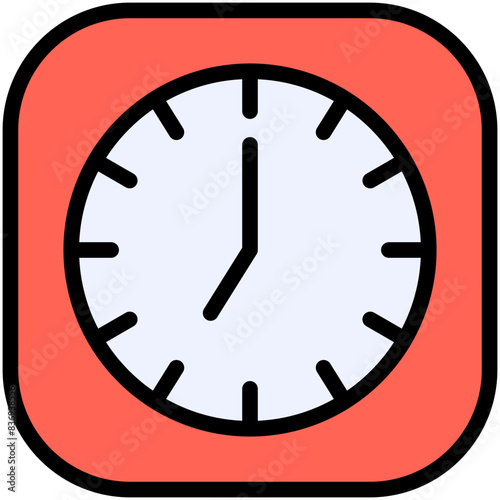 seven hours filled line icon