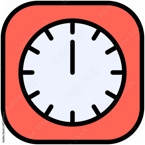 twelve hours filled line icon