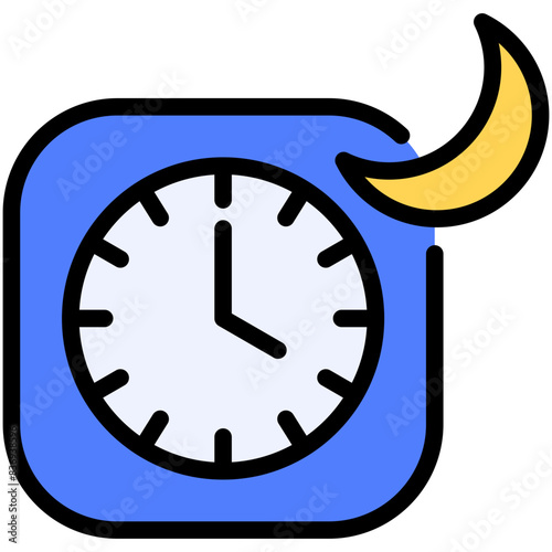 four pm filled line icon