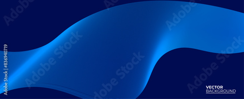 Abstract blue background with flowing lines for futuristic concept. Dynamic waves. relaxing music sound or technology. banner, cover, poster, flyer, card. vector illustration