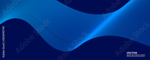 Abstract blue background with flowing lines for futuristic concept. Dynamic waves. relaxing music sound or technology. banner, cover, poster, flyer, card. vector illustration