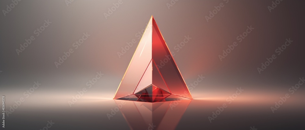 Fototapeta premium Single Pristine Geometric Shape Against Plain Background