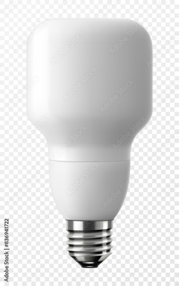 LED light emitting diode energy saving light bulb, economical lightbulb, isolated on transparent background, 3d vector realistic illustration. Energy saving and ecology themes design LED light emitting diode energy saving light bulb, economical lightbulb, isolated on transparent background, 3d vector realistic illustration. Energy saving and ecology themes design