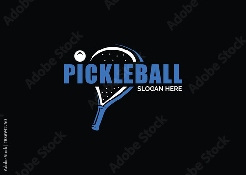 Pickleball logo design. Logo simple and unique design of pickleball .