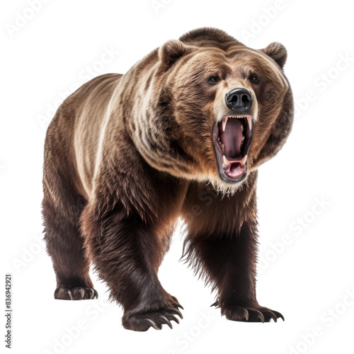 Powerful Presence: A majestic grizzly bear captured in stunning detail, showcasing its raw strength and wild essence.