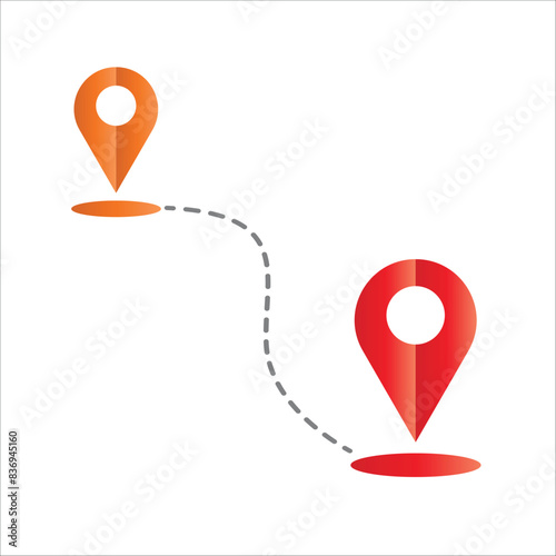 Map pointer with pin