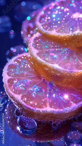 orange and water drops