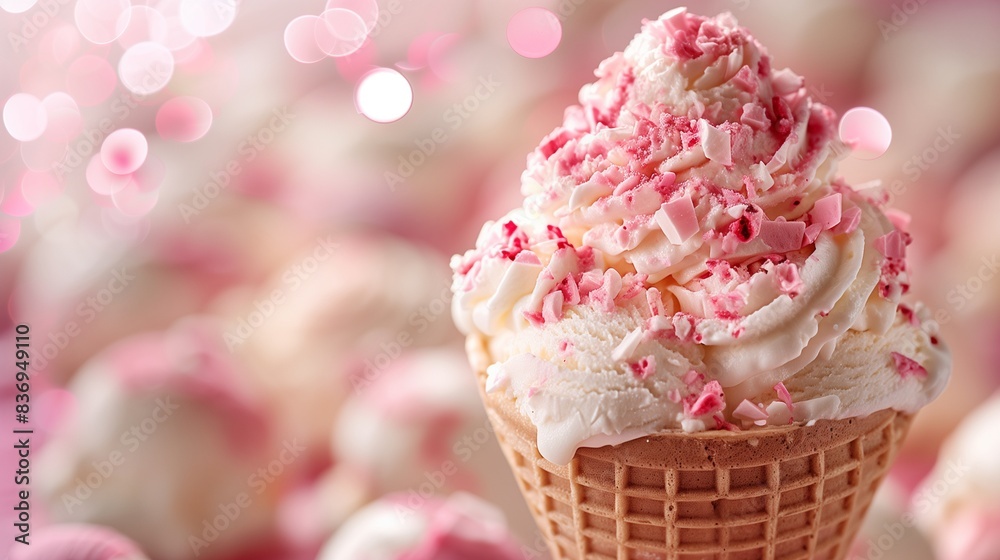 pink ice cream with candy pink ice cream with candy