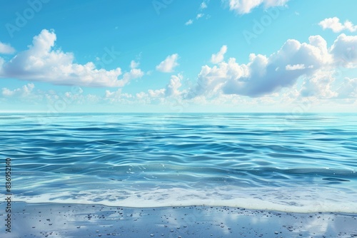 Wallpaper Mural Summer product backdrop  blue sea background Torontodigital.ca