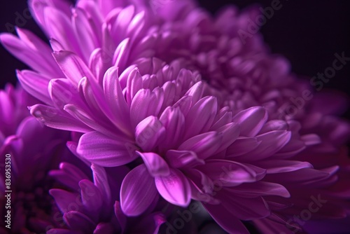 Mother's Day Blooms: Stunning Macro Closeup of Purple Chrysanthemum Mum Flower