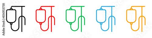 Blood transfusion icon depicting blood donation and medical procedures, perfect for hospitals, clinics, and healthcare education