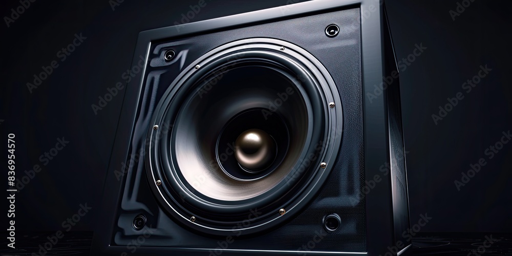 a image of a speaker with a black background a image of a speaker with a black background
