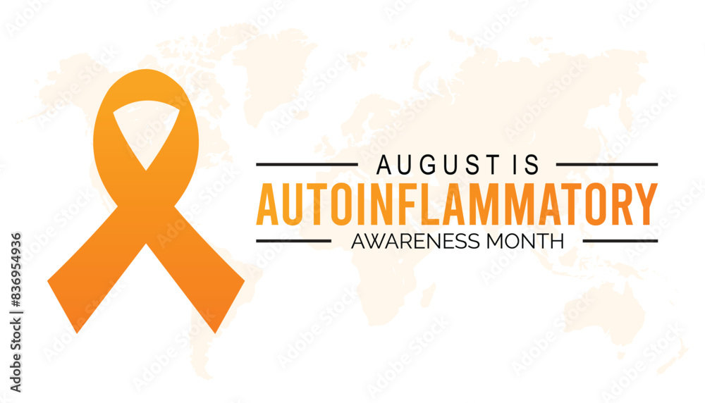 Autoinflammatory awareness month is observed every year on August.banner design template Vector illustration background design. Autoinflammatory awareness month is observed every year on August.banner design template Vector illustration background design.