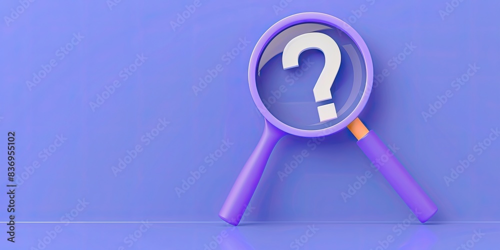 Magnifying Glass with Question Mark Magnifying Glass with Question Mark
