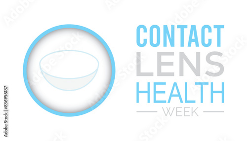 Contact Lens Health Week is observed every year on August.banner design template Vector illustration background design.