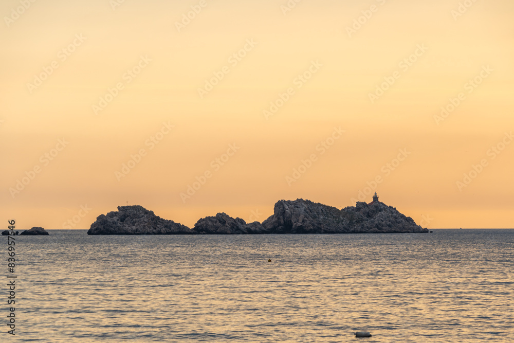 Beautiful sunset over Lapad, Dubrovnik, Croatia Beautiful sunset over Lapad, Dubrovnik, Croatia