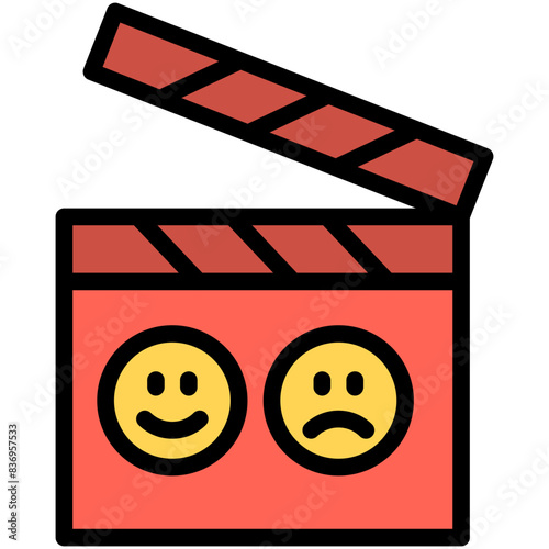 drama filled line icon