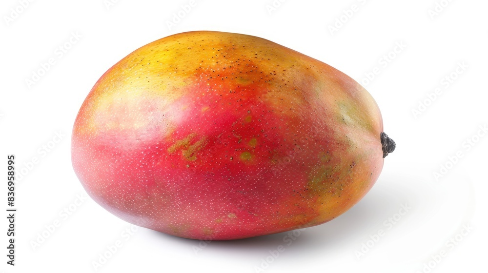 A high-resolution image of a ripe mango, isolated on a white background with clipping path A high-resolution image of a ripe mango, isolated on a white background with clipping path