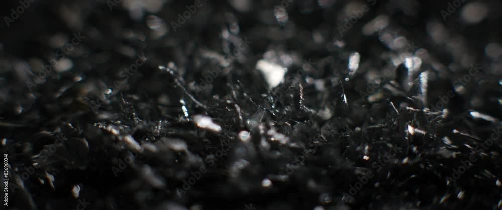 Silver alloy raspings chaotic movement Silver alloy raspings chaotic movement