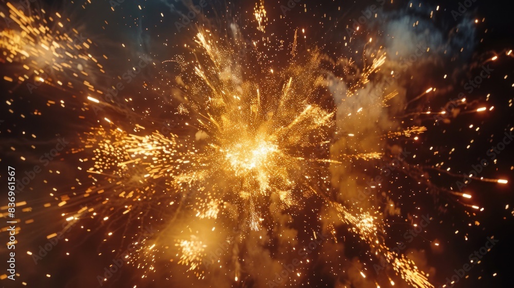 A dynamic explosion of fireworks lighting up the night sky, celebrating the arrival of Black Friday savings. A dynamic explosion of fireworks lighting up the night sky, celebrating the arrival of Black Friday savings.