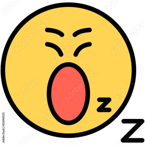 sleepy filled line icon