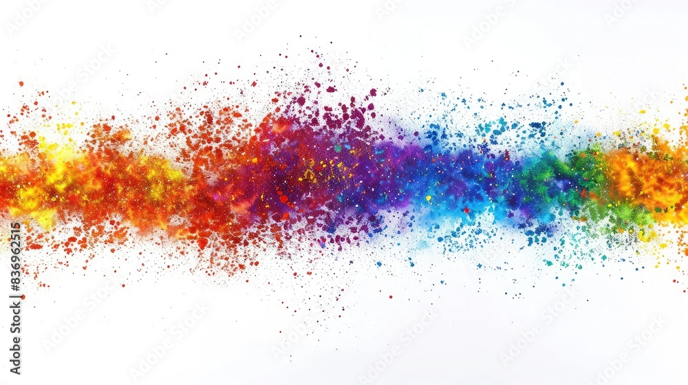 Explosion of colored powder, isolated on white background. Abstract colored background,colorful powder paint explosion. abstract background
