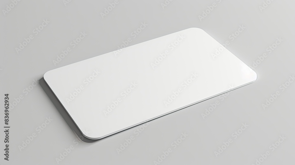 Rectangular blank white empty paper board mockup