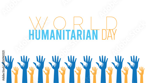 World Humanitarian Day is observed every year on August.banner design template Vector illustration background design.