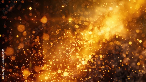Blurry image of a yellow and black background, great for abstract or texture uses