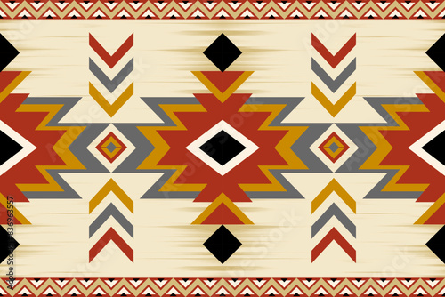 Navajo. Navajo design pattern Can be used in fabric design for clothing, textile, wrapping, background, wallpaper, carpet, embroidery, Aztec style
