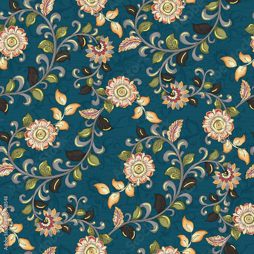 Kalamkari and Ajrakh batik pattern design Ready to Print 