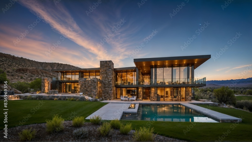 Luxury Mansion in Utah. Visualized through real source Luxury Mansion in Utah. Visualized through real source