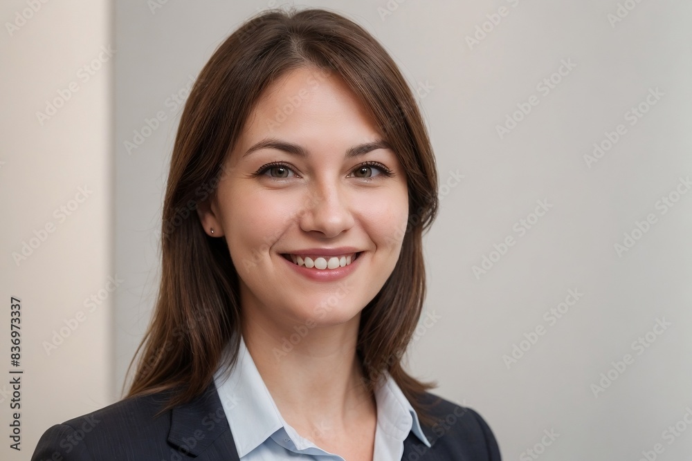 Successful senior bank manager, smiling and looking at the camera, standing in the office with copy space. Successful senior bank manager, smiling and looking at the camera, standing in the office with copy space.