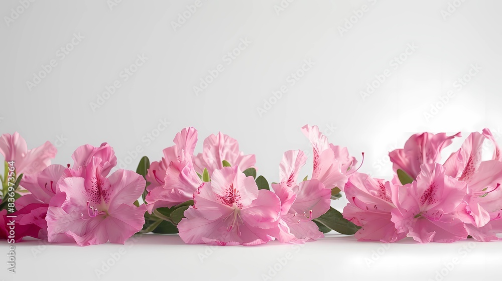 A pink flowers with left on ground, Generative AI illustrations. A pink flowers with left on ground, Generative AI illustrations.