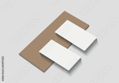 Mockup realistic credit, visit, gift card with shadow for your design, isolated on light background. Realistic mockup card. 