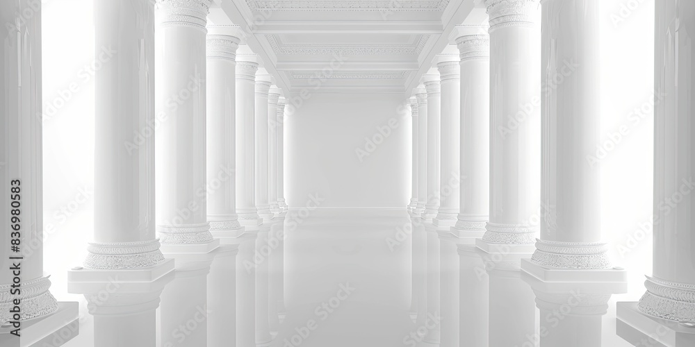 Classical Columned Hallway Classical Columned Hallway