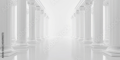 Classical Columned Hallway photo
