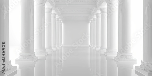 Classical Columned Hallway photo
