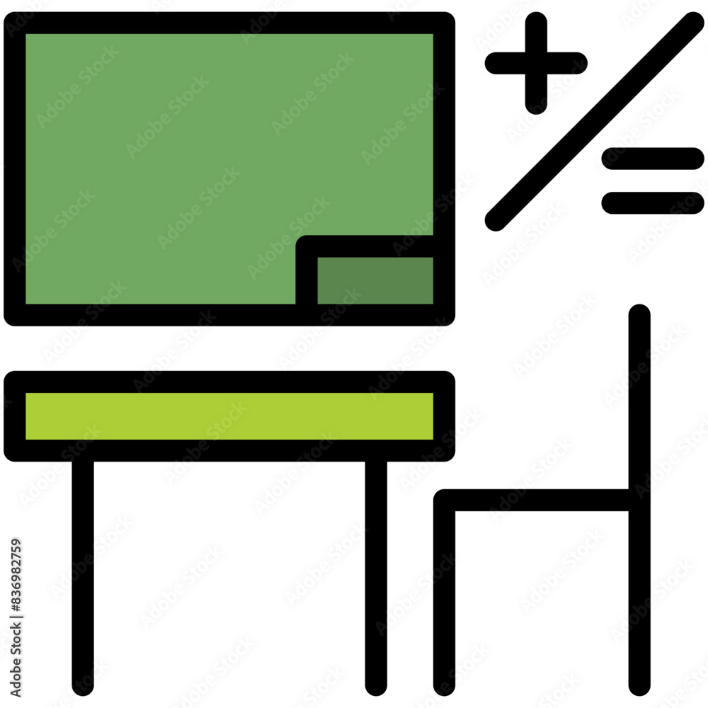 classroom filled line icon classroom filled line icon