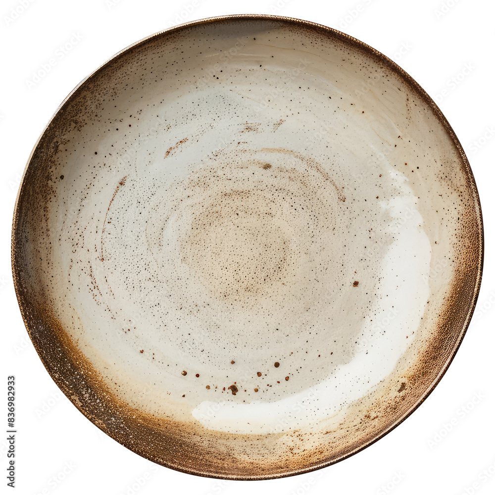 Empty plate top view isolated on transparent background Remove, Clipping Path Empty plate top view isolated on transparent background Remove, Clipping Path