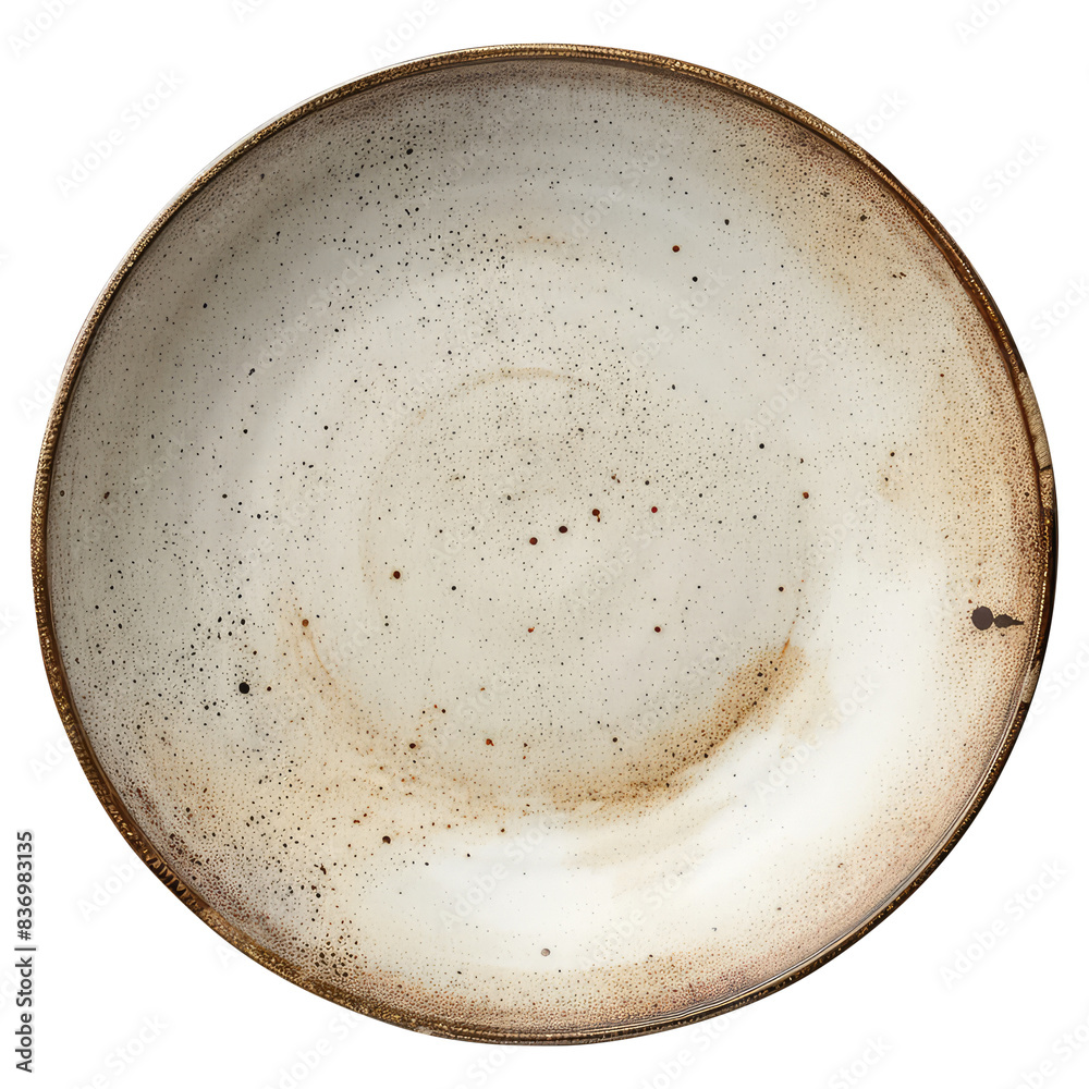 Empty plate top view isolated on transparent background Remove, Clipping Path Empty plate top view isolated on transparent background Remove, Clipping Path