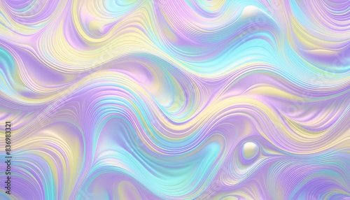 Titel: wunderschönes abstraktes Wellen Muster gemalt als Banner oder Hintergrund - ki generiert 