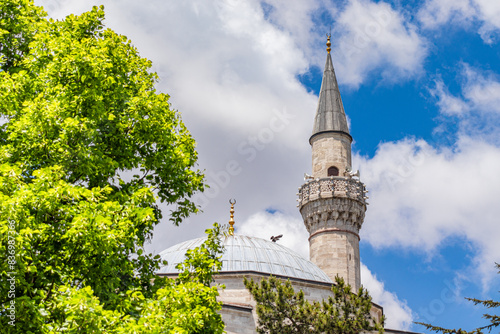A view from outside Firuz Aga Mosque on a sunny day. Firuz Aga mosque is located close to Sultanahmet and Hagia Sophia mosques. photo