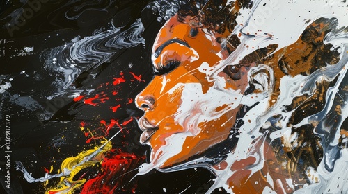 Painting of sensual woman