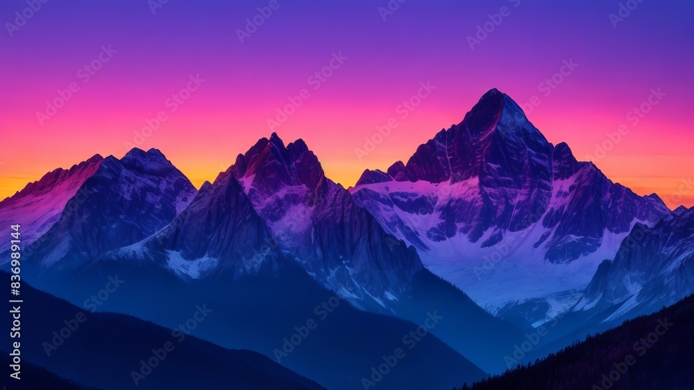 Beautiful scenery of mountains